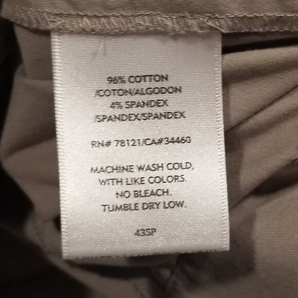 EILEEN FISHER PL Petite Stretch Cotton Jersey Jacket Full Zip Sweatshirt Khaki - Picture 5 of 7